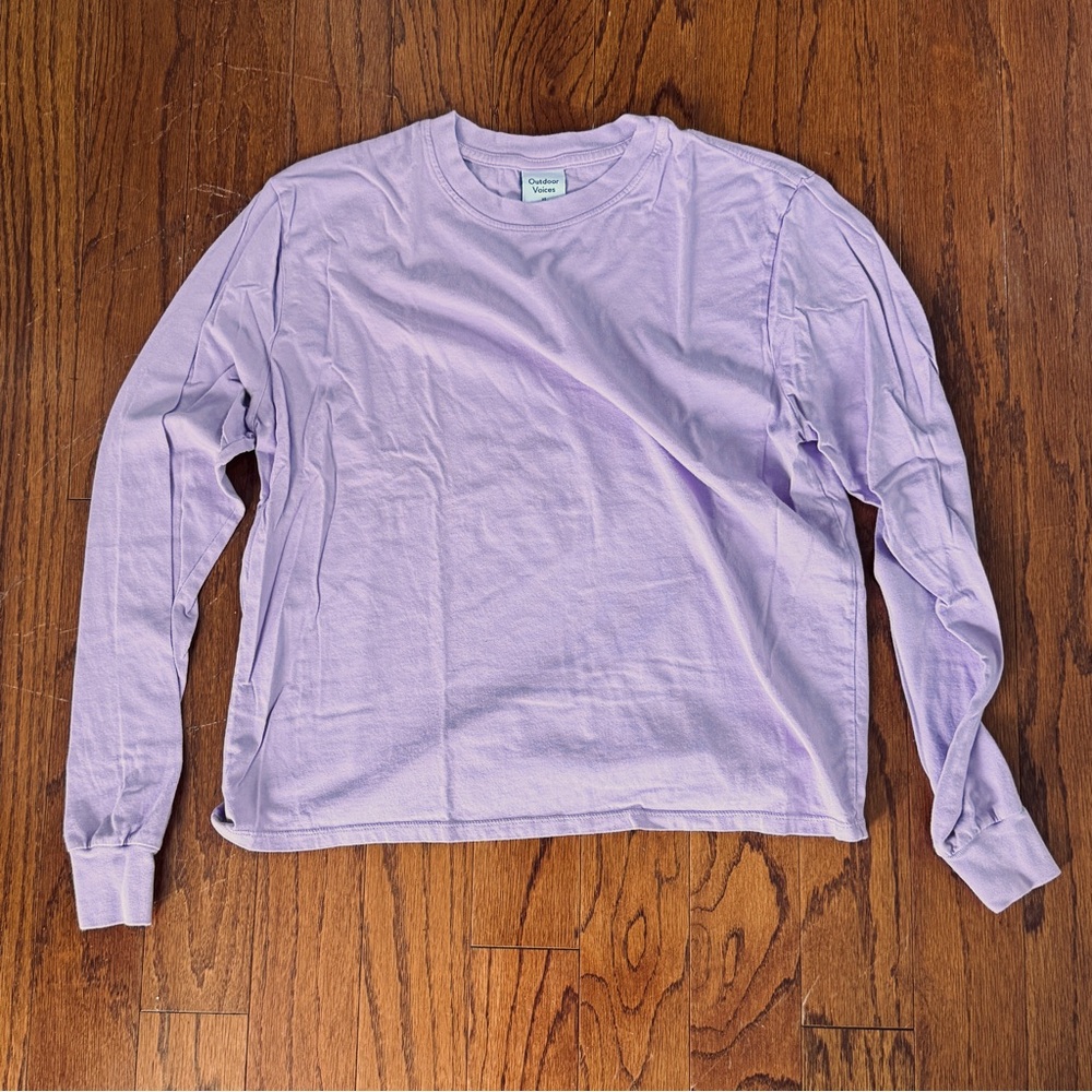 Outdoor Voices Lavender Long Sleeve Tee